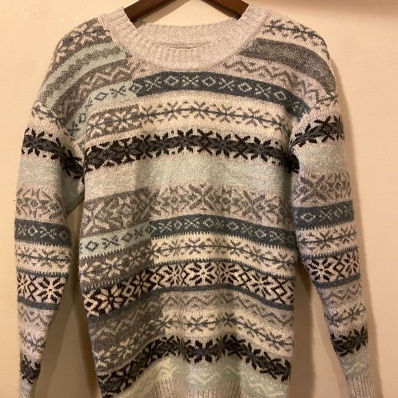 LOFT wool blend "fair isles" sweater - Picture 1 of 3